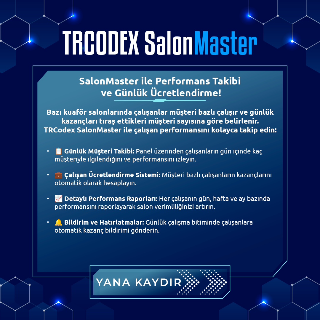 SalonMaster - Kuaför İş Yeri Yönetimi - Görsel 4